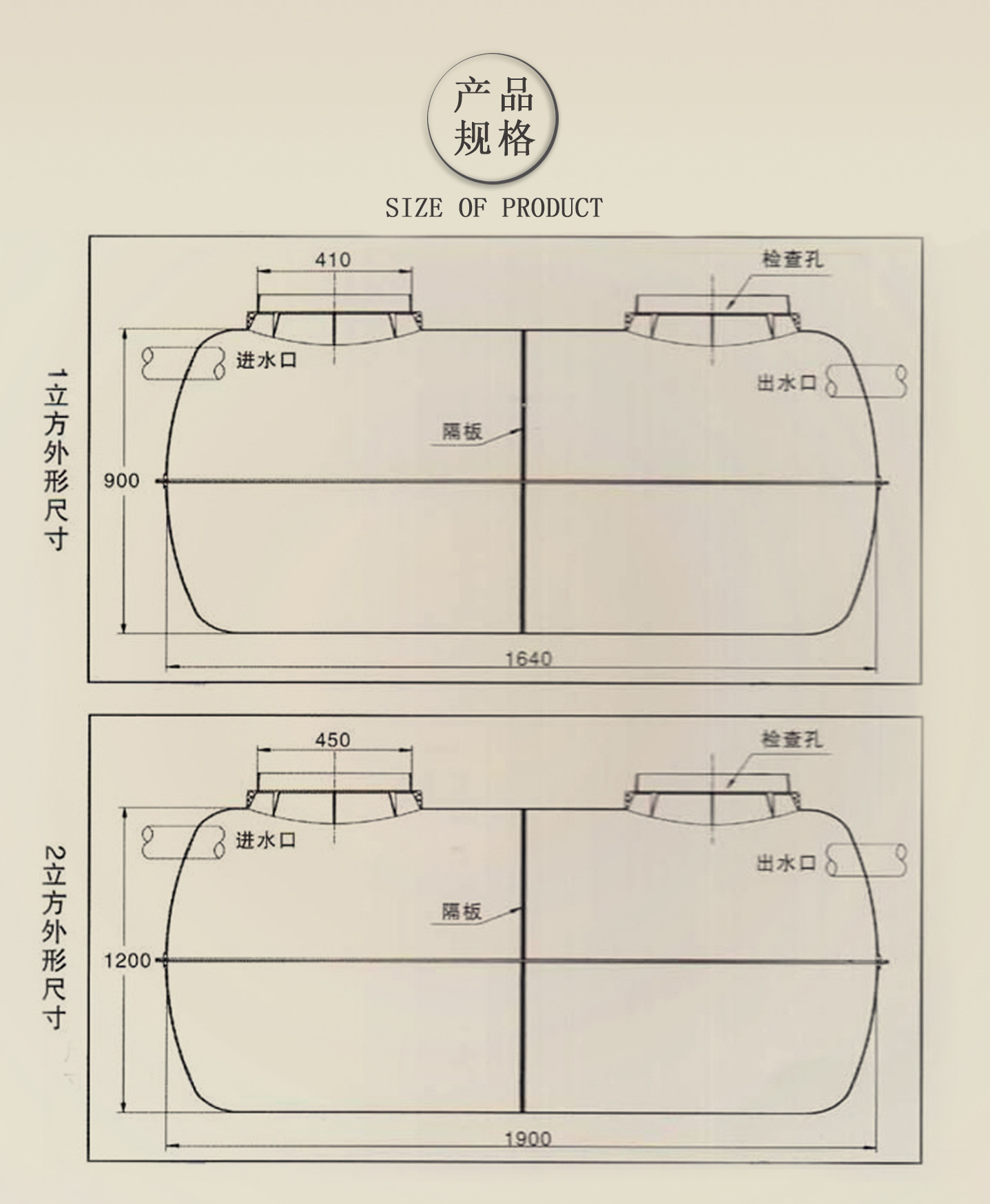 两格化粪池设计图图片